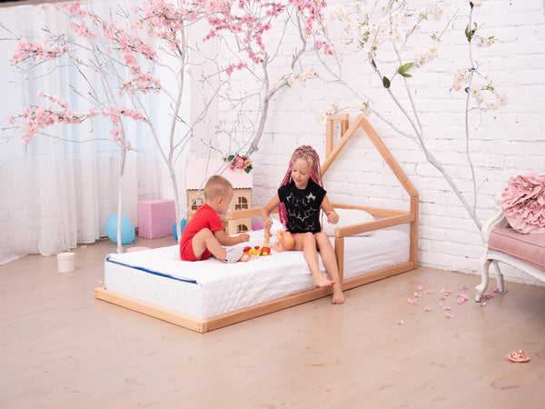 Montessori Floor Toddler Bed House Frame bed (Model 3), фото 1