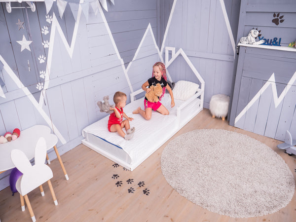 Montessori Toddler Bed House Frame White color (Model 3), фото 1