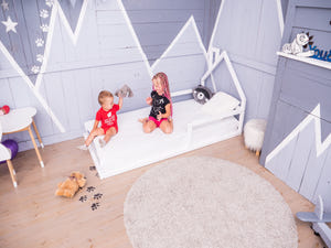 Montessori Floor Toddler Bed House Frame bed (Model 3)