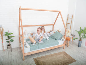 Montessori bed with legs Without front rail | 7 colors (Model 1)