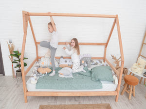 Montessori bed with legs Without front rail | 7 colors (Model 1)