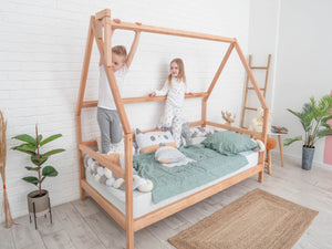 Montessori bed with legs Without front rail | 7 colors (Model 1)