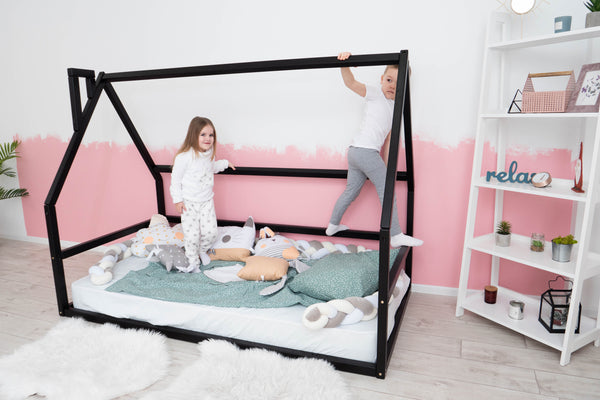 Playful Montessori bed without Front rail  Black color (Model 1), фото 7