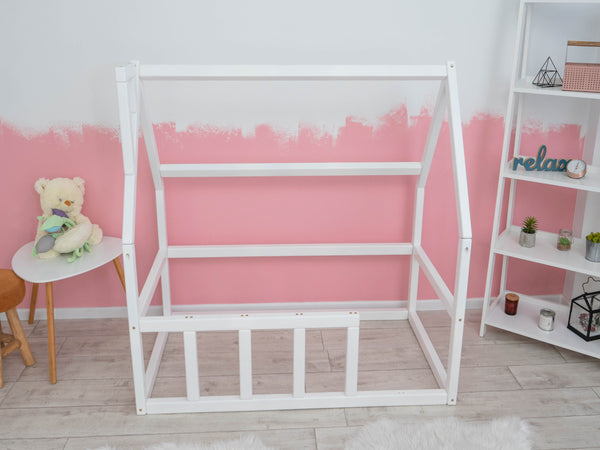 Floor bed Montessori bed without slats White color (Model 1)