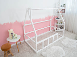 Montessori bed Floor bed without slats White color (Model 1)