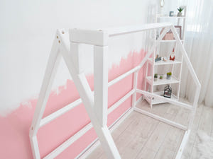 Montessori bed Floor bed without slats White color (Model 1)