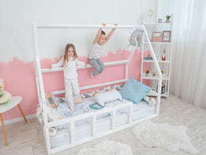 Montessori bed Floor bed without slats White color (Model 1)