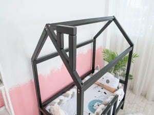 Montessori Bed Frame Bed with legs Black color (Model 2)