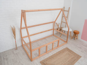 Platform Montessori bed without slats Natural color (Model 1)