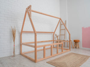 Platform Montessori bed without slats Natural color (Model 1)