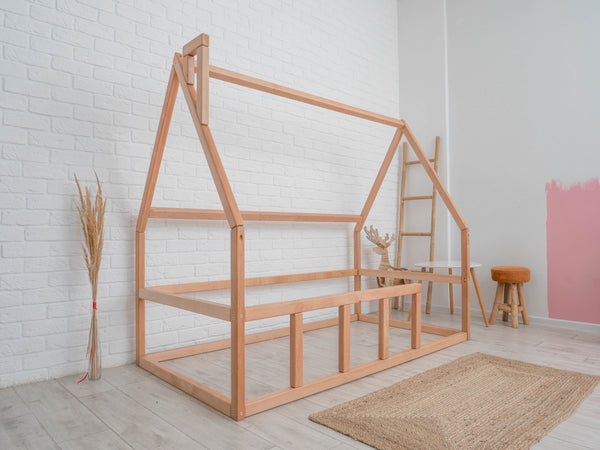 Platform Montessori bed without slats Natural color (Model 1), фото 9