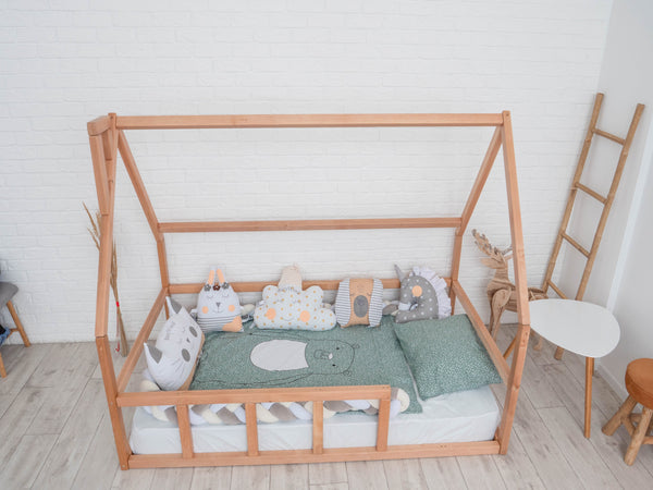 Platform Montessori bed without slats Natural color (Model 1), фото 7