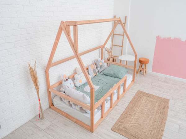 Platform Montessori bed without slats Natural color (Model 1), фото 4