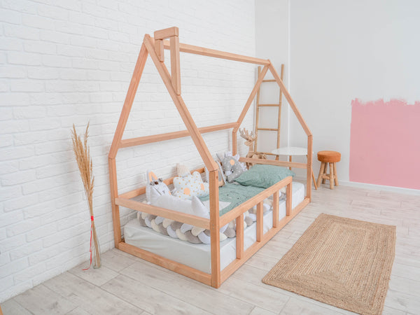 Platform Montessori bed without slats Natural color (Model 1), фото 5