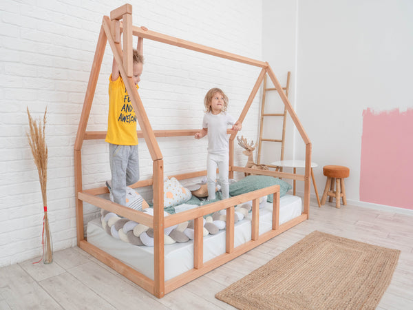 Platform Montessori bed without slats Natural color (Model 1), фото 2