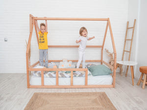 Platform Montessori bed without slats Natural color (Model 1)