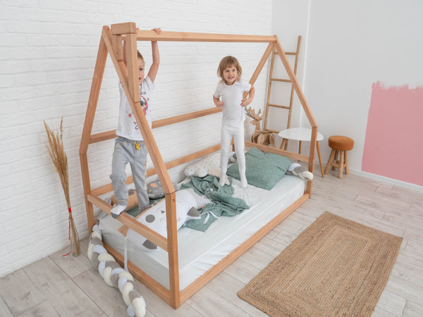 Montessori floor bed without slats Natural color (Model 1), фото 1