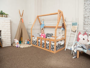 Montessori floor bed frame for Toddler without slats (Model 1)