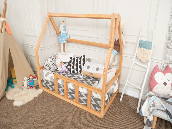 Montessori floor bed frame for Toddler without slats (Model 1), фото 7