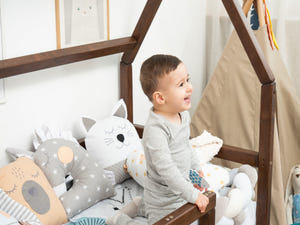 Montessori Toddler Bed with legs Dark color (Model 1)