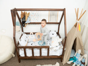 Montessori Toddler Bed with legs Dark color (Model 1)