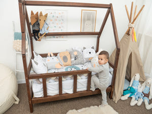 Montessori Toddler Bed with legs Dark color (Model 1)