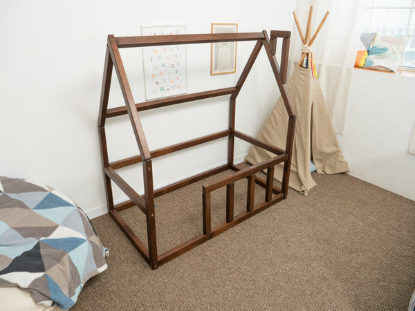 Montessori floor bed for Toddler without slats Dark color (Model 1)