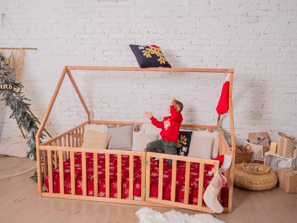 Playpen bed for Kids bedroom | 75x54 in | 7 colors (Model 6)