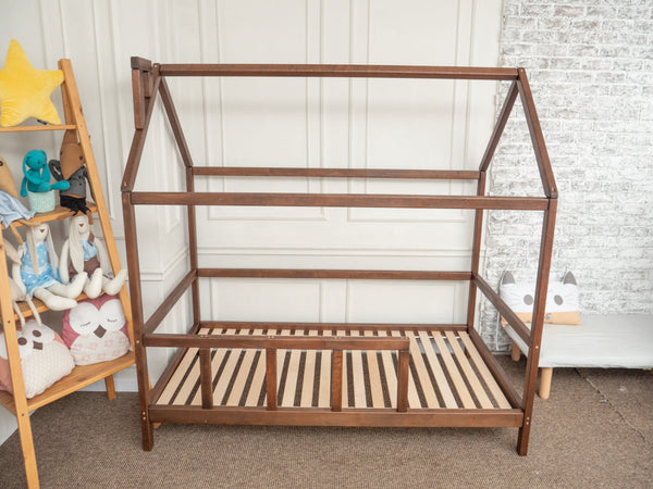 Montessori Bed House Bed with legs Dark color (Model 2)