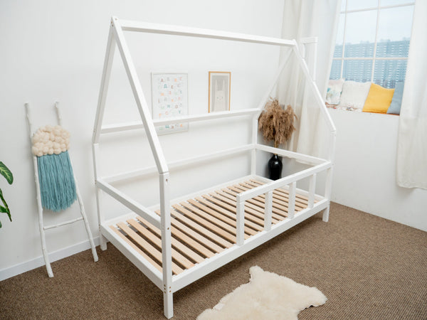 Montessori toddler bed with legs White color (Model 1), фото 8