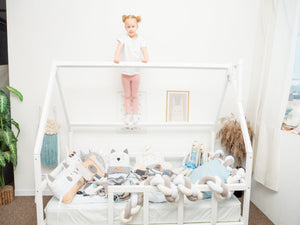 Montessori toddler bed with legs White color (Model 1)