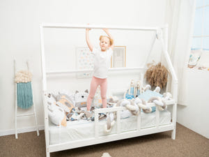 Montessori toddler bed with legs White color (Model 1)