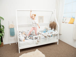 Montessori toddler bed with legs White color (Model 1)