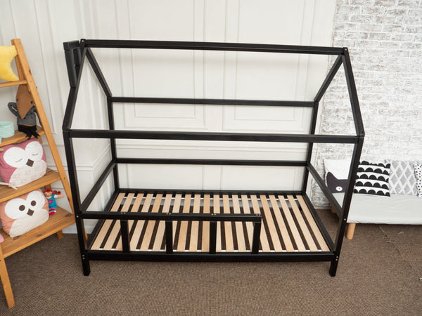 Montessori Bed House Bed with legs Black color (Model 2), фото 10