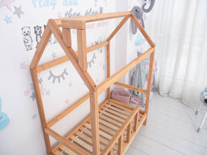 Montessori Bed House Bed with legs Natural color(Model 2)