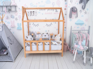Montessori Bed House Bed with legs Natural color(Model 2)
