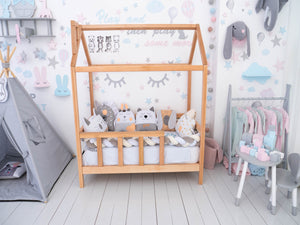 Montessori Bed House Bed with legs Natural color(Model 2)