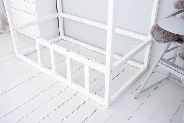 Toddler Platform Bed Montessori Bed House White color (Model 2)
