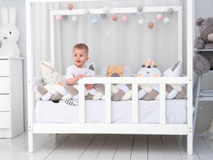 White toddler bed - Montessori House Bed with legs (Model 2)