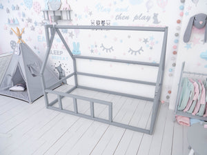 Montessori floor bed frame for Toddler without slats (Model 1)