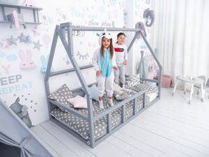 Montessori floor bed frame for Toddler without slats (Model 1)