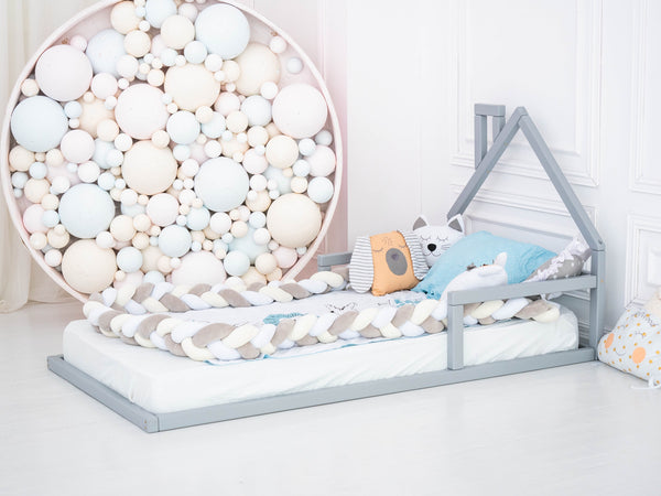 Montessori Floor Toddler Bed House Frame bed (Model 3)
