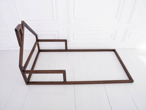 Montessori Floor Toddler Bed House Frame bed Dark color (Model 3)