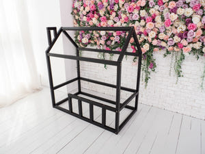 Toddler Platform Bed Montessori Bed House Black color (Model 2)