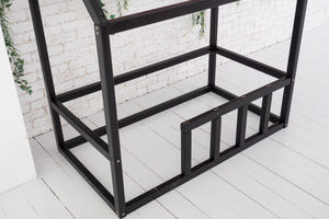 Toddler Platform Bed Montessori Bed House Black color (Model 2)