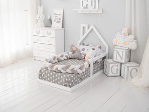 toddler bed on floor