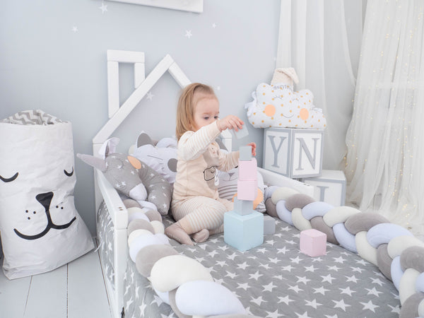Montessori Floor Toddler Bed House Frame White color (Model 3)