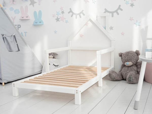 Montessori Bed with legs White color (Model 3)