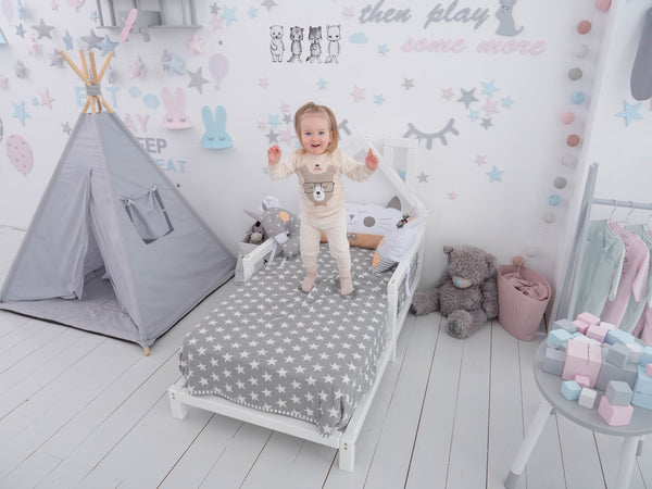 Montessori Bed with legs White color (Model 3), фото 3