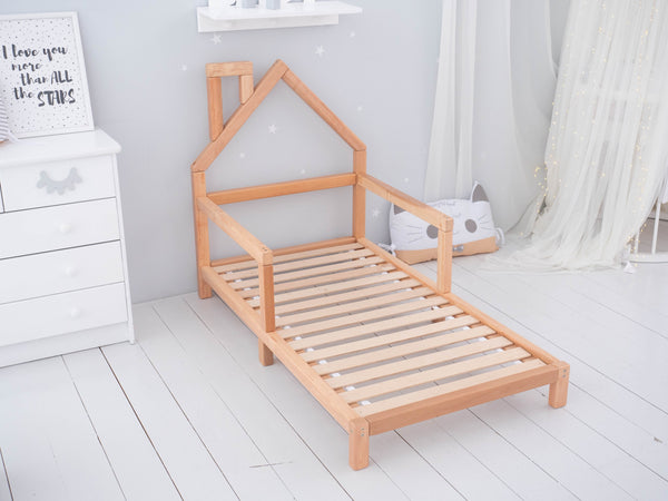 Montessori Wood House Bed Frame for Toddler with legs (Model 3), фото 8